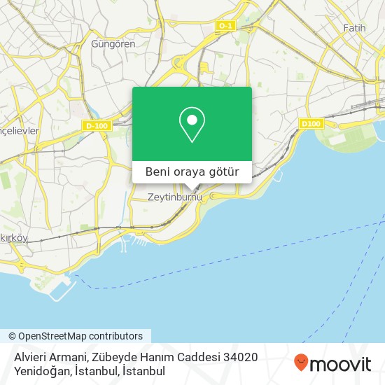 Alvieri Armani, Zübeyde Hanım Caddesi 34020 Yenidoğan, İstanbul harita