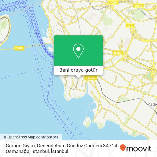 Garage Giyim, General Asım Gündüz Caddesi 34714 Osmanağa, İstanbul harita