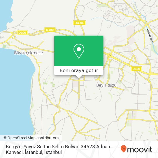 Burgy's, Yavuz Sultan Selim Bulvarı 34528 Adnan Kahveci, İstanbul harita