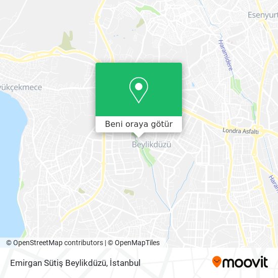 Emirgan Sütiş Beylikdüzü harita