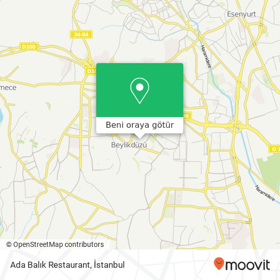 Ada Balık Restaurant, 19 Mayıs Caddesi 34520 Büyükşehir, Beylikdüzü harita