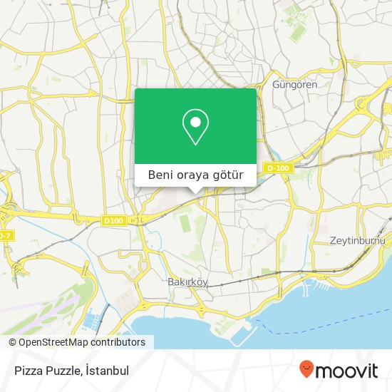 Pizza Puzzle, Mehmetçik Sokak 34180 Bahçelievler Mahallesi, Bahçelievler harita