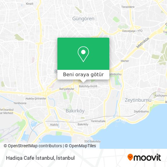 Hadiqa Cafe İstanbul harita