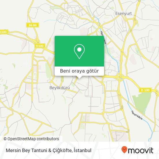 Mersin Bey Tantuni & Çiğköfte, Samsun Caddesi 34520 Barış, İstanbul harita