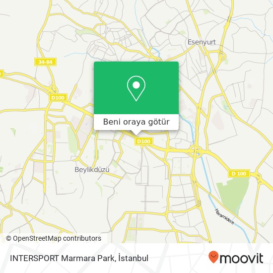 INTERSPORT Marmara Park, 34515 Güzelyurt, Esenyurt harita