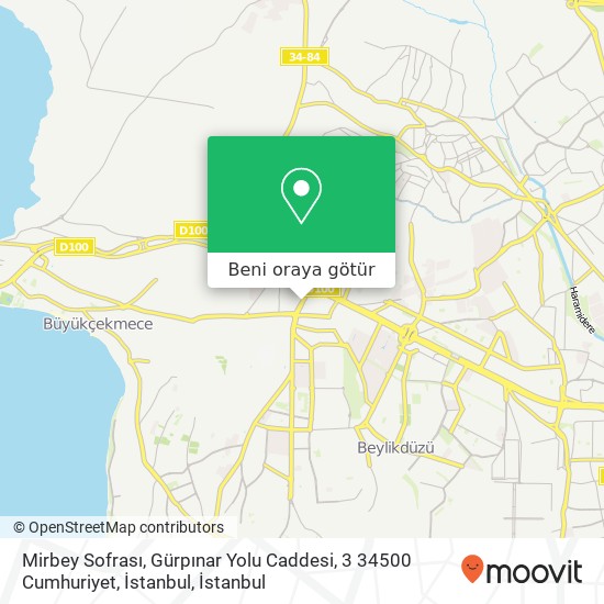 Mirbey Sofrası, Gürpınar Yolu Caddesi, 3 34500 Cumhuriyet, İstanbul harita