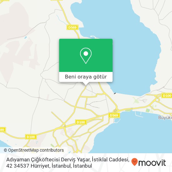 Adıyaman Çiğköftecisi Derviş Yaşar, İstiklal Caddesi, 42 34537 Hürriyet, İstanbul harita