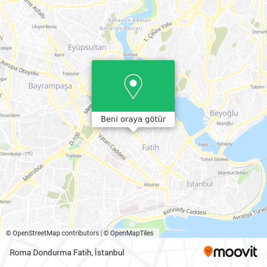 Roma Dondurma Fatih harita