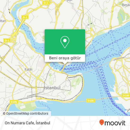 On Numara Cafe, Galata Köprüsü 34421 Arap Cami, Beyoğlu harita