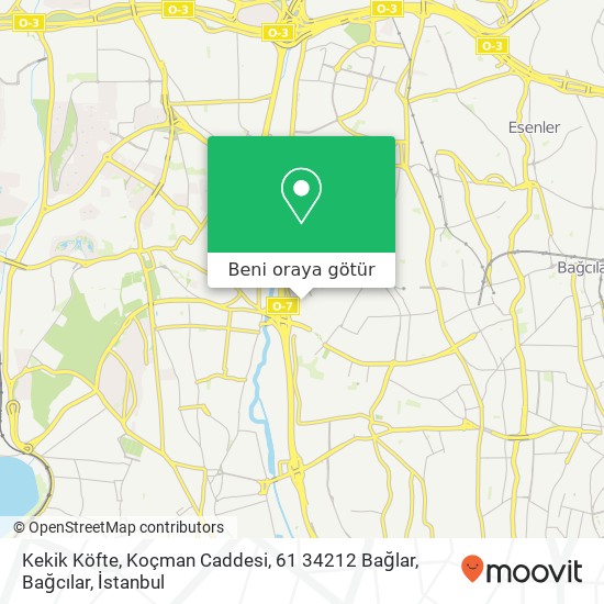 Kekik Köfte, Koçman Caddesi, 61 34212 Bağlar, Bağcılar harita