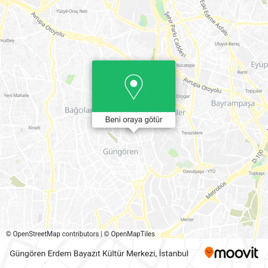 Güngören Erdem Bayazıt Kültür Merkezi harita