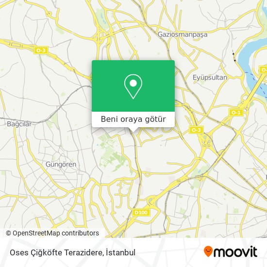 Oses Çiğköfte Terazidere harita