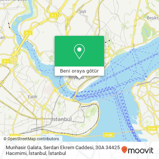 Munhasir Galata, Serdarı Ekrem Caddesi, 30A 34425 Hacımimi, İstanbul harita