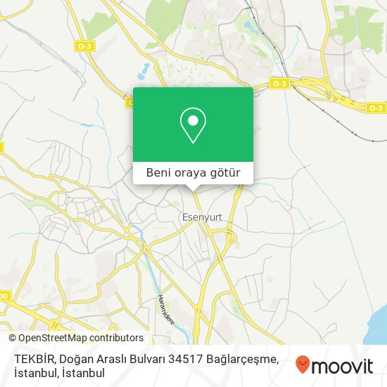 TEKBİR, Doğan Araslı Bulvarı 34517 Bağlarçeşme, İstanbul harita