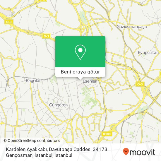 Kardelen Ayakkabı, Davutpaşa Caddesi 34173 Gençosman, İstanbul harita