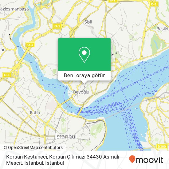 Korsan Kestaneci, Korsan Çıkmazı 34430 Asmalı Mescit, İstanbul harita