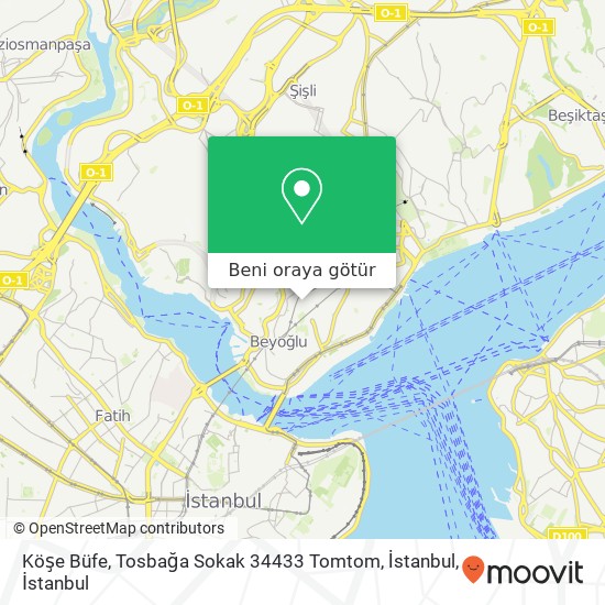 Köşe Büfe, Tosbağa Sokak 34433 Tomtom, İstanbul harita