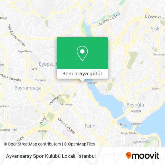 Ayvansaray Spor Kulübü Lokali harita