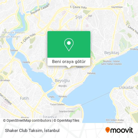 Shaker Club Taksim harita