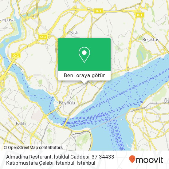 Almadina Resturant, İstiklal Caddesi, 37 34433 Katipmustafa Çelebi, İstanbul harita