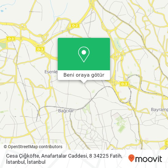 Cesa Çiğköfte, Anafartalar Caddesi, 8 34225 Fatih, İstanbul harita