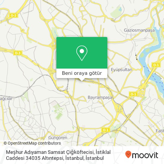 Meşhur Adıyaman Samsat Çiğköftecisi, İstiklal Caddesi 34035 Altıntepsi, İstanbul harita