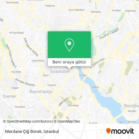 Merdane Çiğ Börek harita