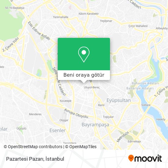 Pazartesi Pazarı harita