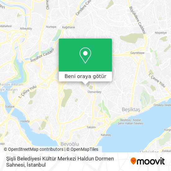 Şişli Belediyesi Kültür Merkezi Haldun Dormen Sahnesi harita