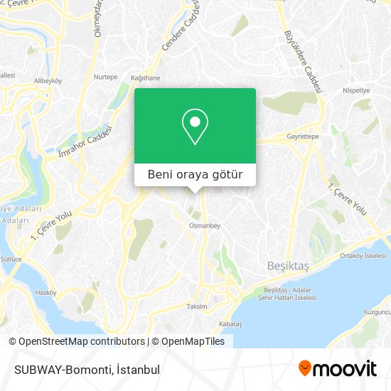 SUBWAY-Bomonti harita