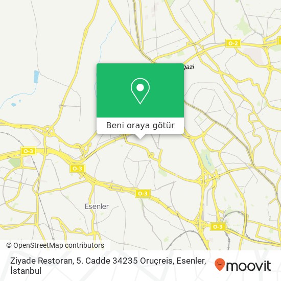 Ziyade Restoran, 5. Cadde 34235 Oruçreis, Esenler harita