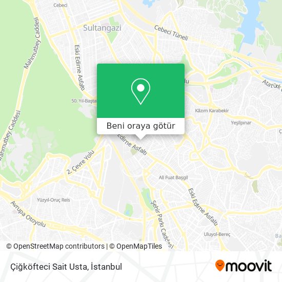 Çiğköfteci Sait Usta harita