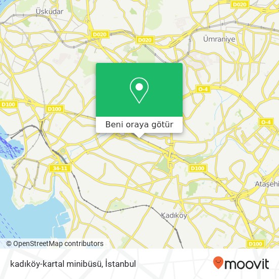 kadıköy-kartal minibüsü harita
