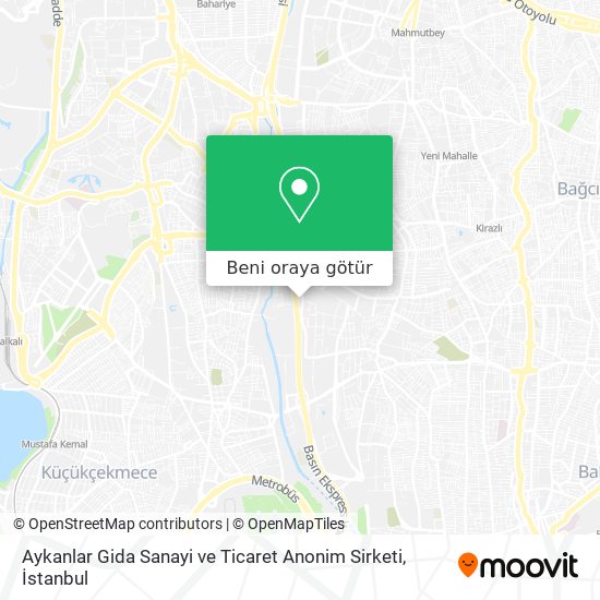 Aykanlar Gida Sanayi ve  Ticaret Anonim Sirketi harita