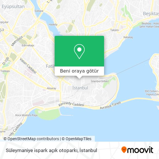 Süleymaniye ispark açık otoparkı harita