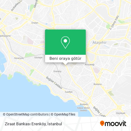 Ziraat Bankası Erenköy harita