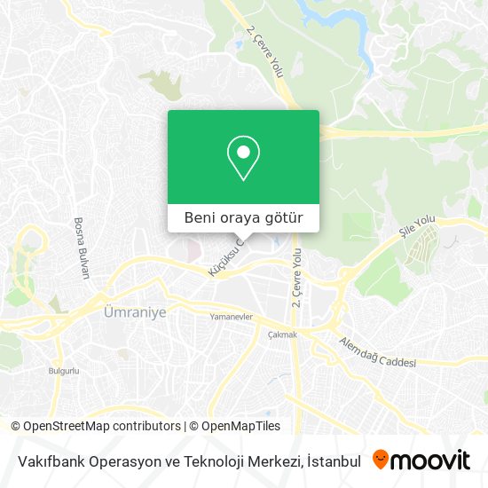 Vakıfbank Operasyon ve Teknoloji Merkezi harita