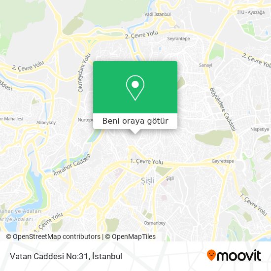 Vatan Caddesi No:31 harita