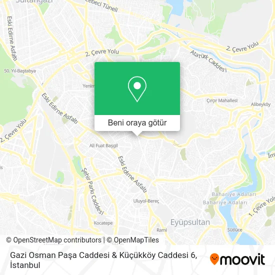 Gazi Osman Paşa Caddesi & Küçükköy Caddesi 6 harita