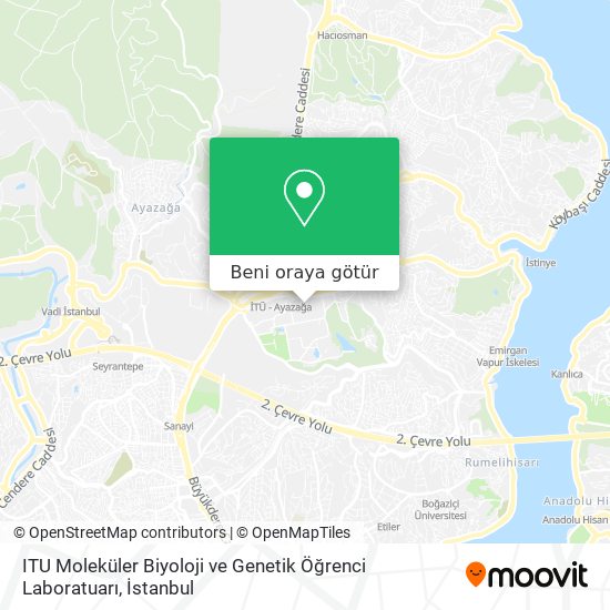 ITU Moleküler Biyoloji ve Genetik Öğrenci Laboratuarı harita