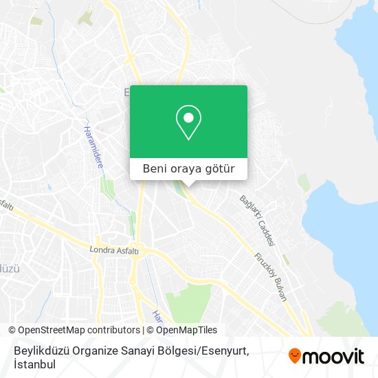 Beylikdüzü Organize Sanayi Bölgesi / Esenyurt harita