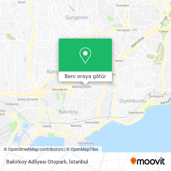 Bakirkoy Adliyesi Otopark harita