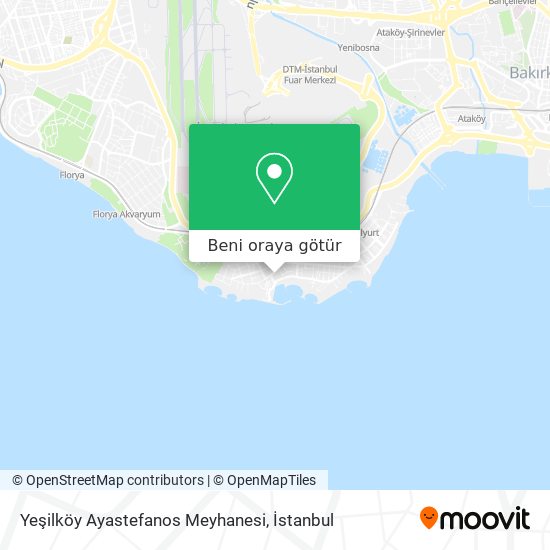 Yeşilköy Ayastefanos Meyhanesi harita
