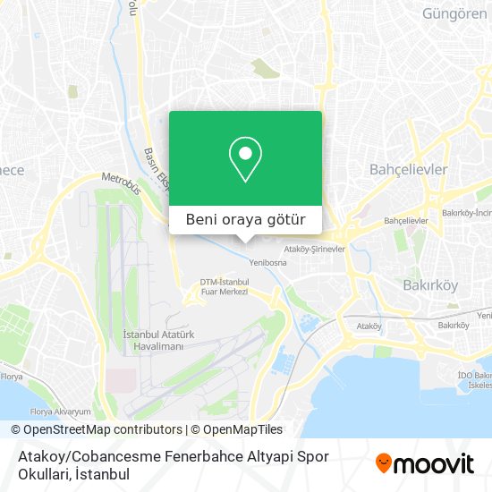Atakoy / Cobancesme Fenerbahce Altyapi Spor Okullari harita