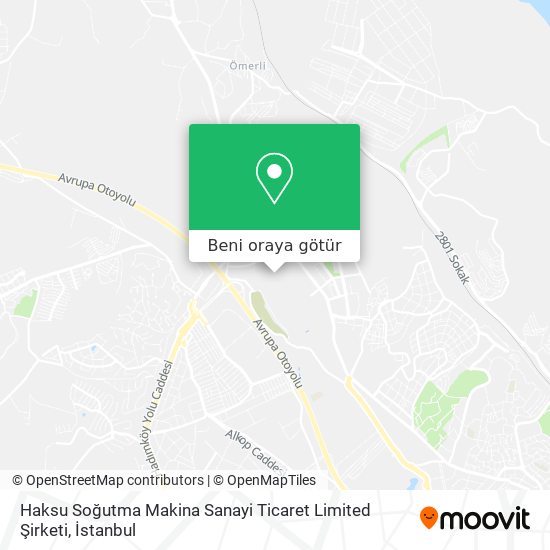 Haksu Soğutma Makina Sanayi Ticaret Limited Şirketi harita