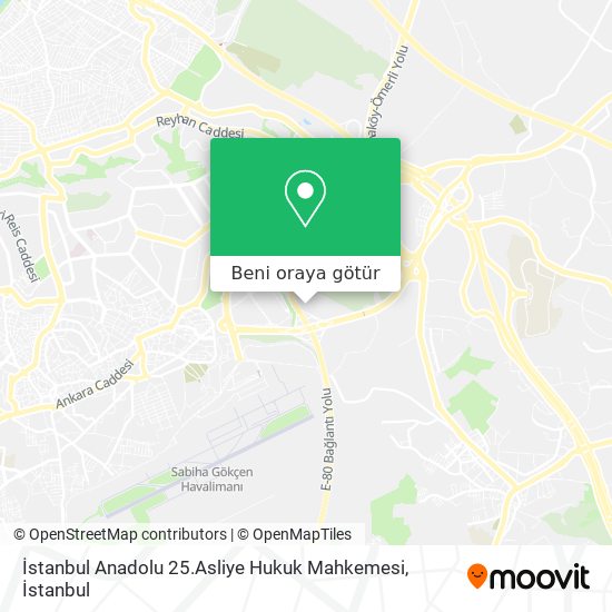 İstanbul Anadolu 25.Asliye Hukuk Mahkemesi harita