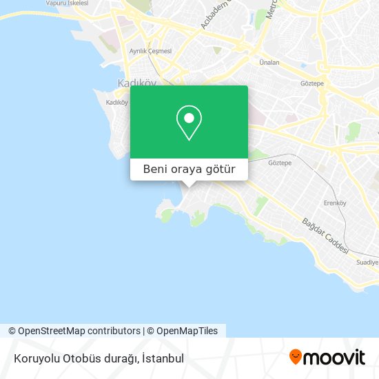 Koruyolu Otobüs durağı harita