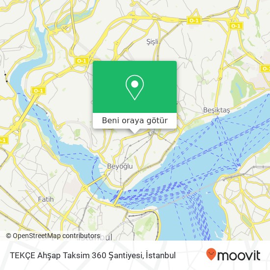 TEKÇE Ahşap Taksim 360 Şantiyesi harita