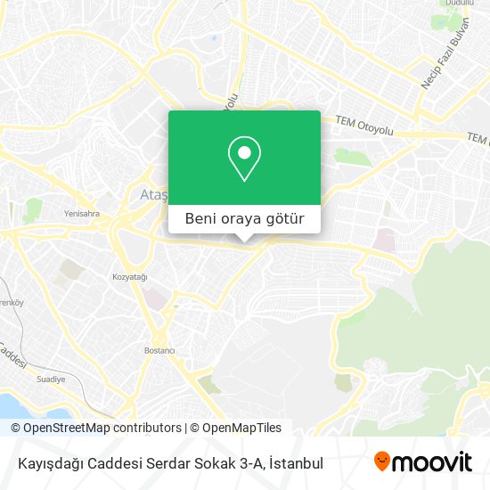 Kayışdağı Caddesi Serdar Sokak 3-A harita