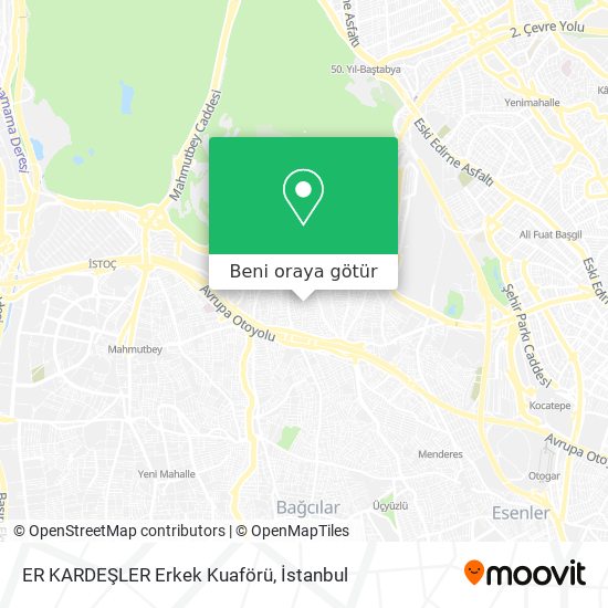 ER KARDEŞLER Erkek Kuaförü harita